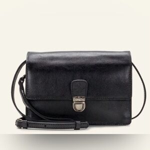 Patricia Nash Lanza Crossbody Organizer Black Leather Heritage Bag